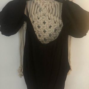 NWT URBAN OUTFITTERS Black off the shoulder large